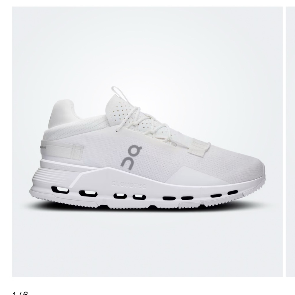 On Running - Cloudnova 2- Womens White Sneakers - size 8